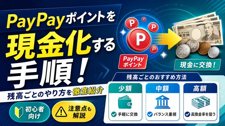 PayPayポイントを現金化する方法のアイキャッチ画像
